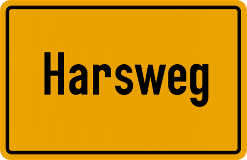 Ortsschild Harsweg