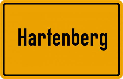 Ortsschild Hartenberg, Mittelfranken