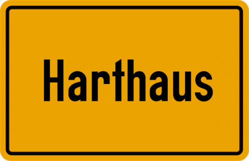 Ortsschild Harthaus