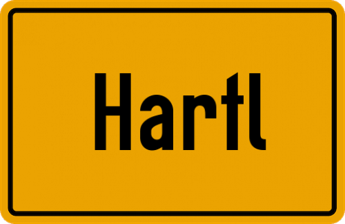 Ortsschild Hartl