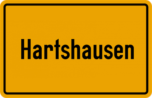 Ortsschild Hartshausen