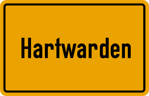 Ortsschild Hartwarden, Kreis Wesermarsch