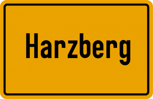 Ortsschild Harzberg