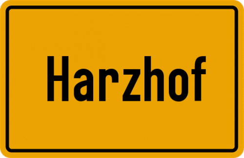 Ortsschild Harzhof