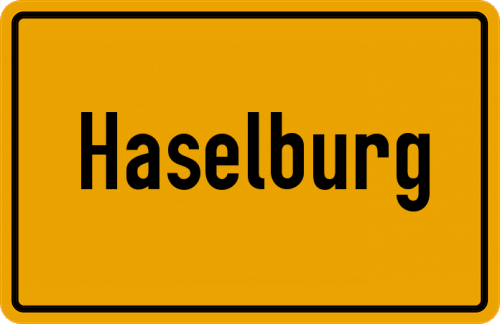 Ortsschild Haselburg