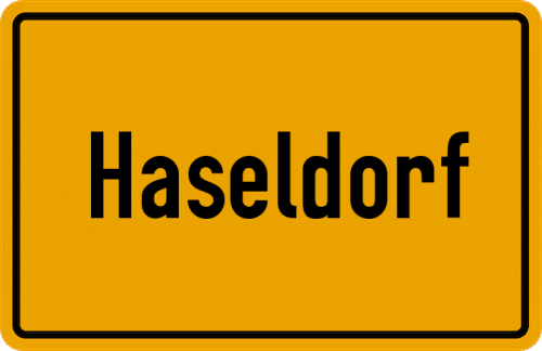 Ortsschild Haseldorf