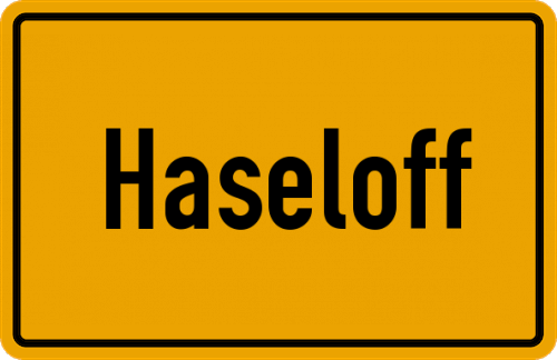 Ortsschild Haseloff
