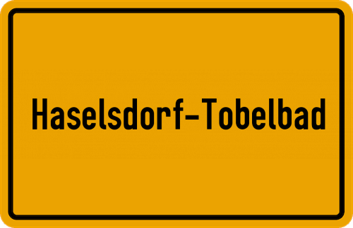 Ortsschild Haselsdorf-Tobelbad