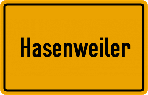 Ortsschild Hasenweiler