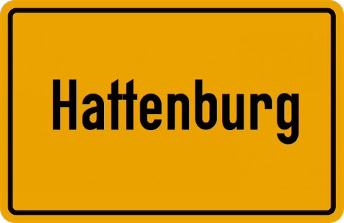 Ortsschild Hattenburg