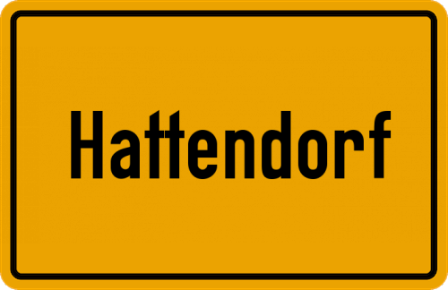 Ortsschild Hattendorf, Hessen