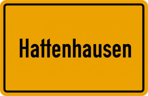 Ortsschild Hattenhausen, Oberpfalz