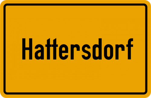 Ortsschild Hattersdorf