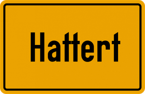 Ortsschild Hattert, Bahnhof