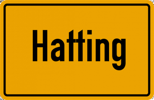 Ortsschild Hatting