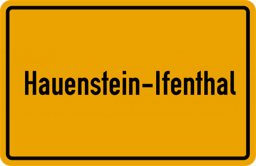 Ortsschild Hauenstein-Ifenthal