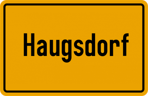 Ortsschild Haugsdorf