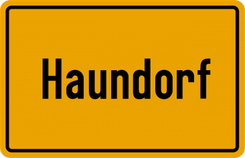 Ortsschild Haundorf, Mittelfranken