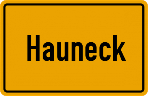 Ortsschild Hauneck