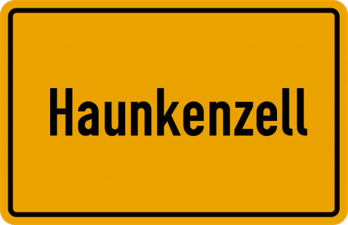 Ortsschild Haunkenzell