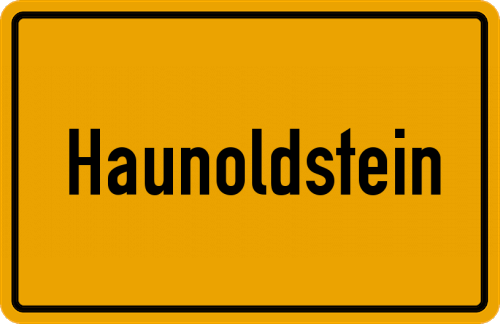 Ortsschild Haunoldstein