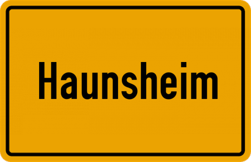 Ort Haunsheim zum kostenlosen Download