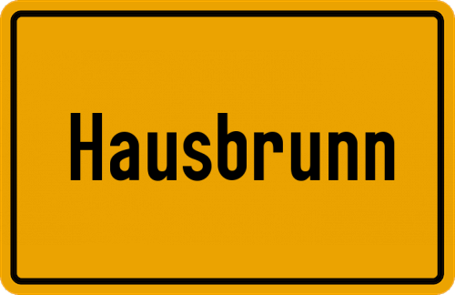 Ortsschild Hausbrunn