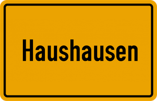 Ortsschild Haushausen