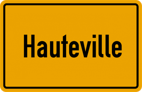 Ortsschild Hauteville