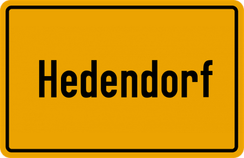 Ortsschild Hedendorf