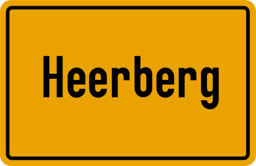 Ortsschild Heerberg