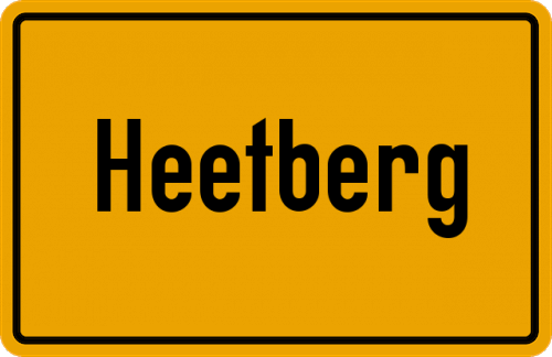 Ortsschild Heetberg