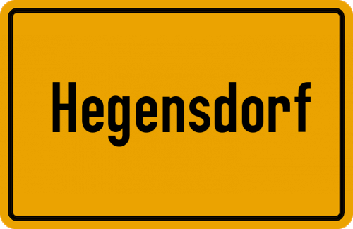 Ortsschild Hegensdorf