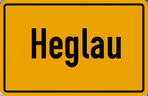 Ortsschild Heglau, Mittelfranken