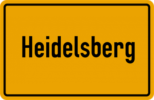 Ortsschild Heidelsberg, Kreis Eggenfelden