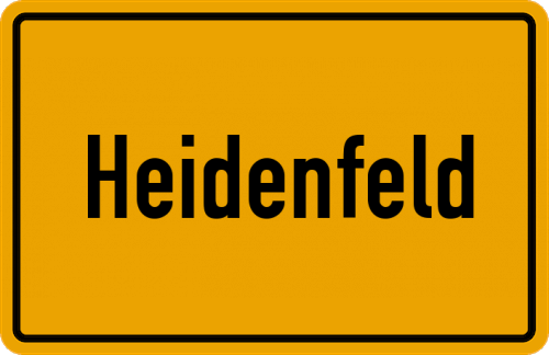 Ortsschild Heidenfeld