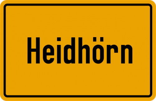 Ortsschild Heidhörn, Ostfriesland