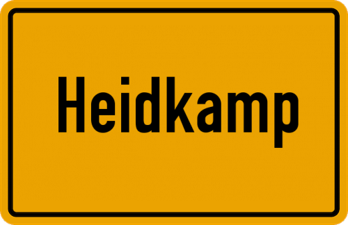 Ortsschild Heidkamp