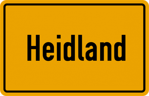 Ortsschild Heidland