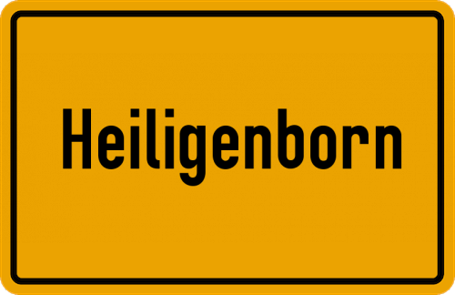 Ortsschild Heiligenborn, Dillkreis