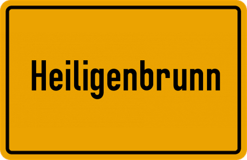 Ortsschild Heiligenbrunn