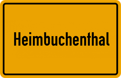 Ortsschild Heimbuchenthal
