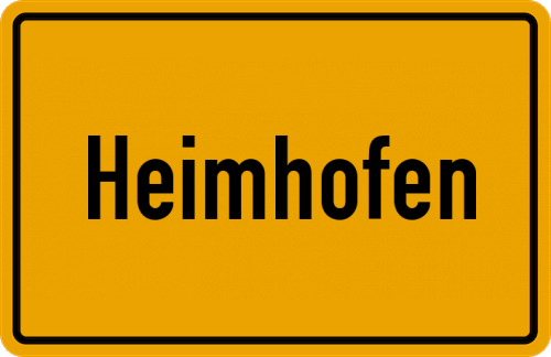 Ortsschild Heimhofen, Allgäu