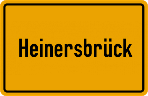 Ortsschild Heinersbrück