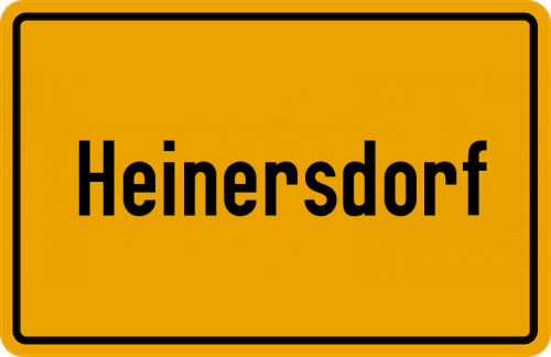 Ortsschild Heinersdorf, Kreis Feuchtwangen