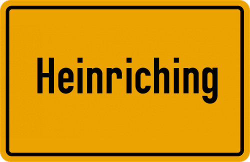Ortsschild Heinriching