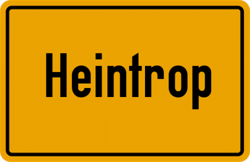 Ortsschild Heintrop