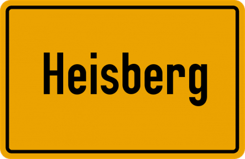 Ortsschild Heisberg