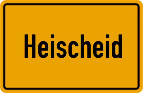 Ortsschild Heischeid, Oberberg Kreis