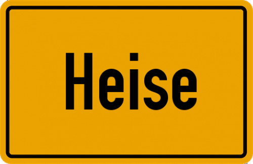 Ortsschild Heise, Kreis Wesermünde
